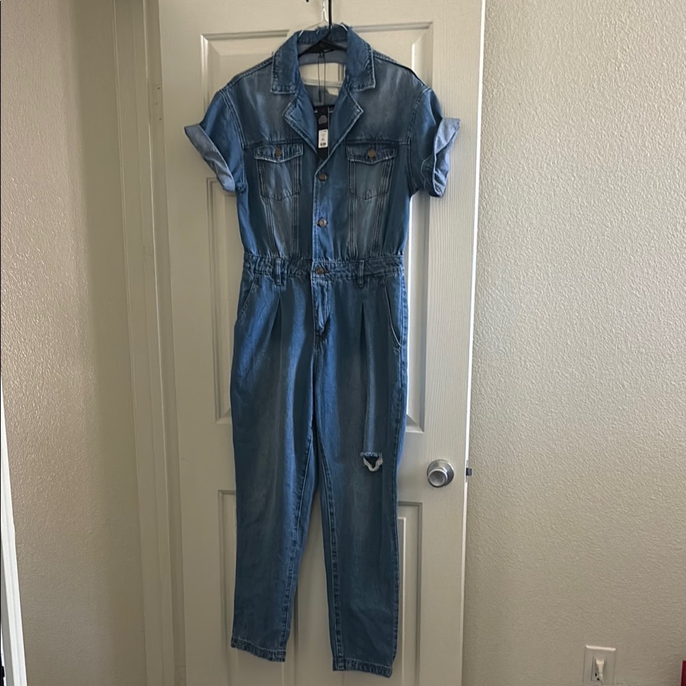 Fashion Nova Blue Denim Jumpsuit